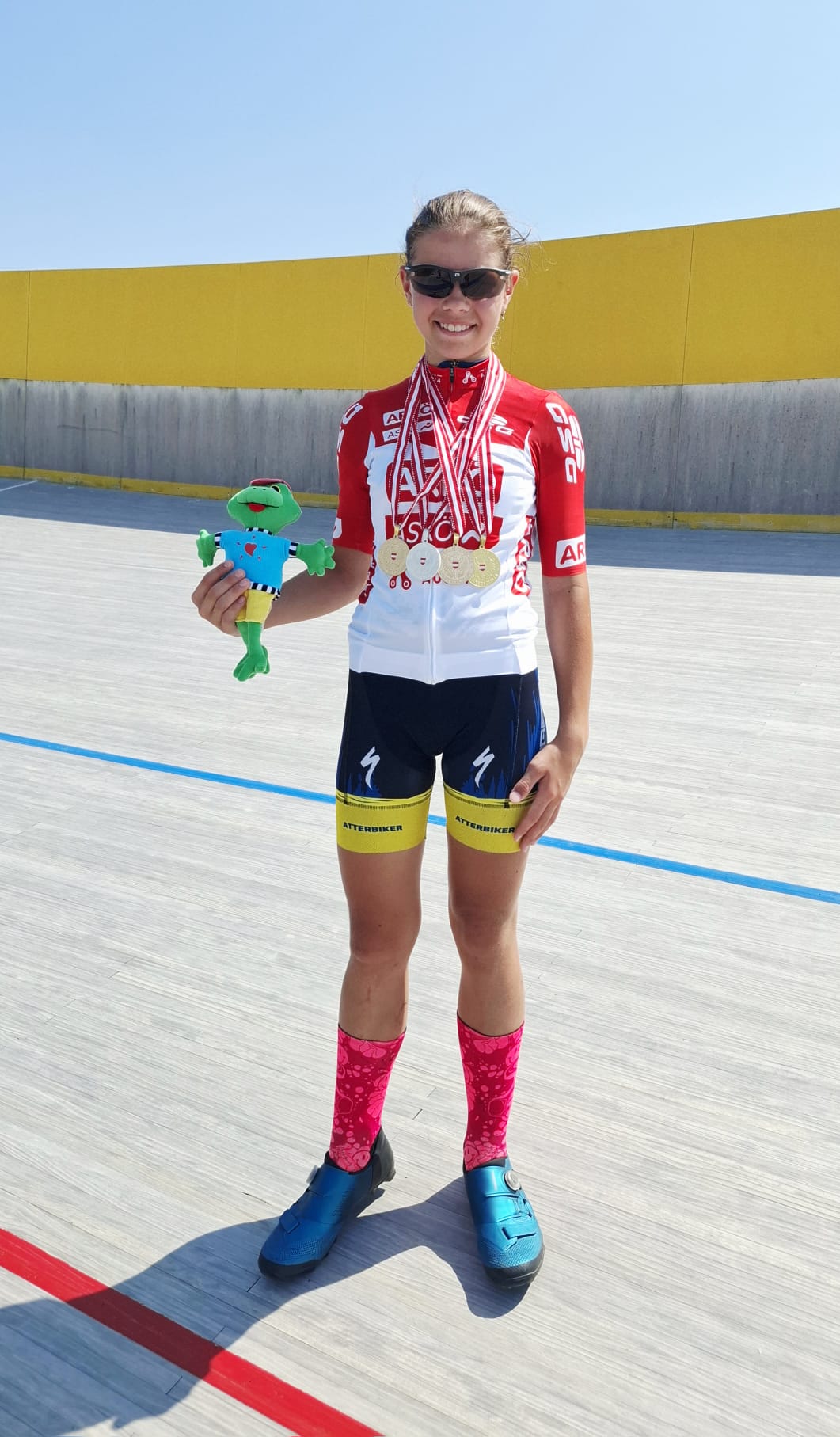 Heidi Schwarz mit ihrem Rennrad
